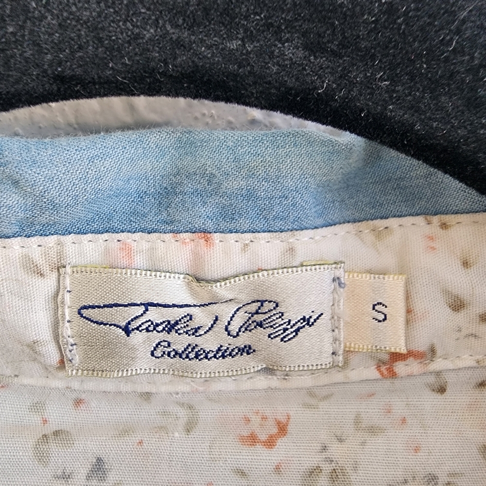 Tasha Polizzi Embroidered Denim Tunic Shirt Western Pearl Snap Small - Picture 9 of 9
